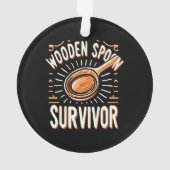 Houten lepel Survivor Ornament (achterkant)