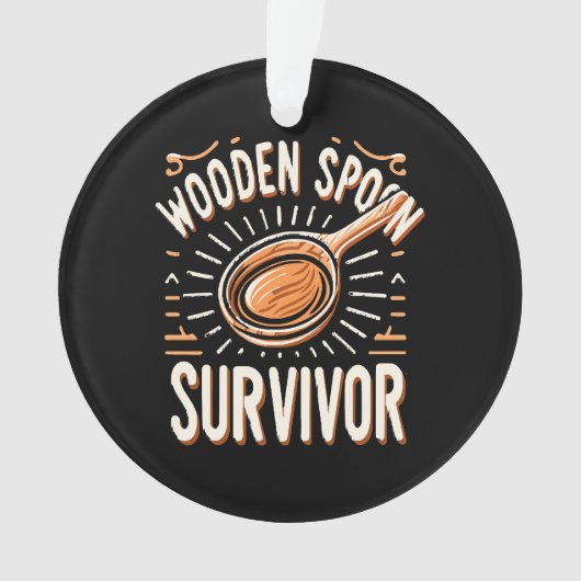 Houten lepel Survivor Ornament (voorkant)