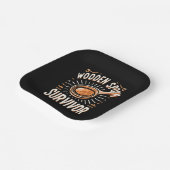 Houten lepel Survivor Papieren Bordje (Gebogen)