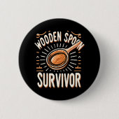 Houten lepel Survivor Ronde Button 5,7 Cm (Voorkant)