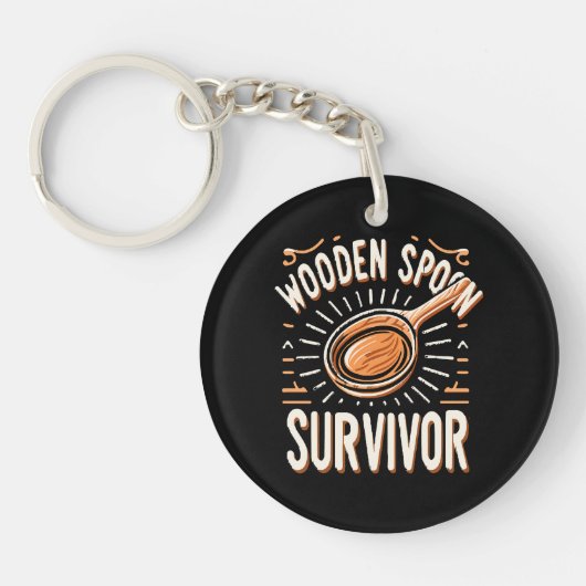 Houten lepel Survivor Sleutelhanger (Voorkant)