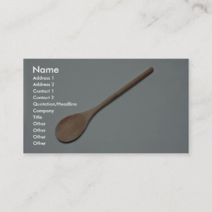 Houten lepel voor keukengebruik visitekaartje