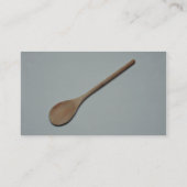 Houten lepel voor keukengebruik visitekaartje (Achterkant)