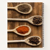 Houten lepels en specerijen recept Notitieboek (Achterkant)
