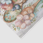 HOUTEN LEPELS FLORALE DECOUPAGE TISSUEPAPIER (Detail)