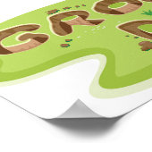 Houten letters voor Dag van de marmot Poster (Hoek)