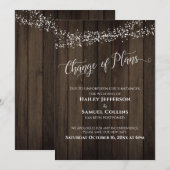 Houten Lichtjes Wijziging van Plannen Uitgestelde  Kaart (Voorkant / Achterkant)