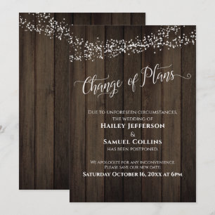 Houten Lichtjes Wijziging Van Plannen Uitgestelde  Kaart