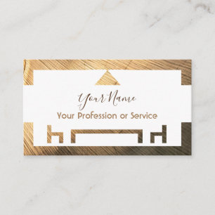 Houten lijst voor binnenhuisontwerp en meubelen! visitekaartje