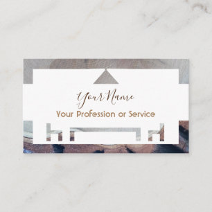 Houten lijst voor binnenhuisontwerp en meubelen! visitekaartje