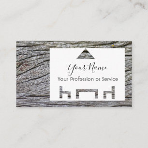 Houten lijst voor binnenhuisontwerp en meubelen! visitekaartje