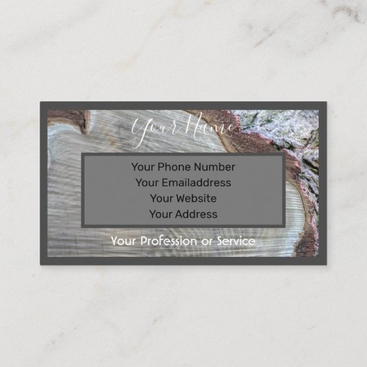 Houten lijst voor binneninrichting en carpentry! visitekaartje (Achterkant)