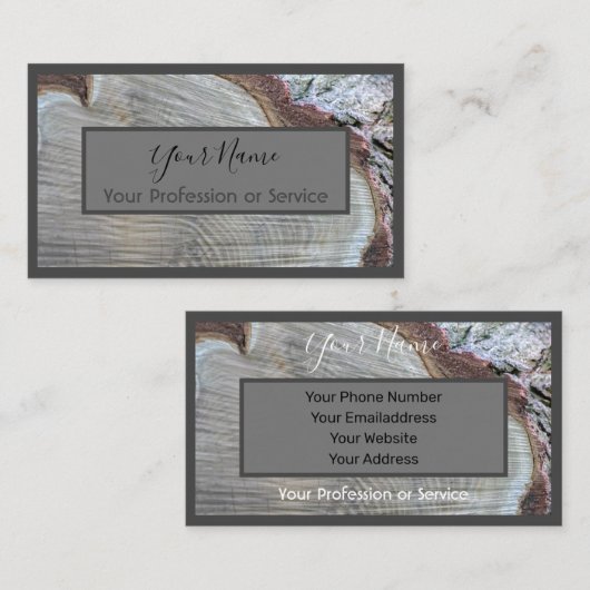 Houten lijst voor binneninrichting en carpentry! visitekaartje (Voorkant / Achterkant)