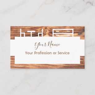 Houten lijst voor binnenshuis en meubels! visitekaartje