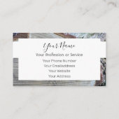 Houten lijst voor binnenshuis en meubels! visitekaartje (Achterkant)