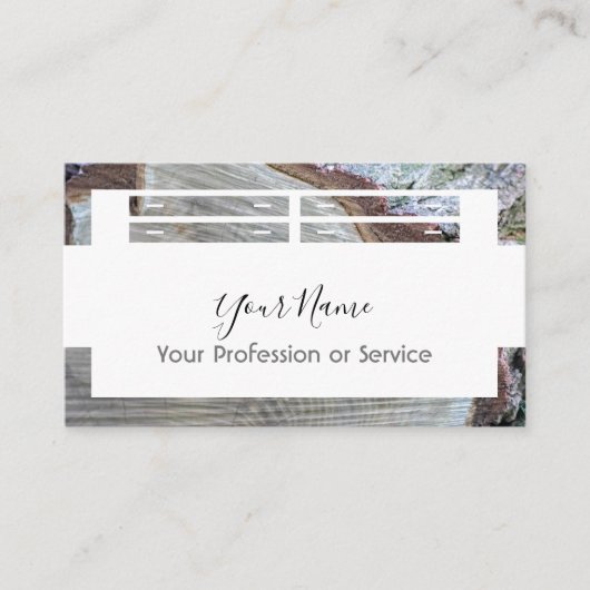 Houten lijst voor binnenshuis en meubels! visitekaartje (Voorkant)