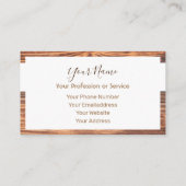 Houten lijst voor interieurdiensten! visitekaartje (Achterkant)