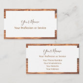 Houten lijst voor interieurdiensten! visitekaartje (Voorkant / Achterkant)