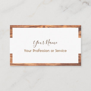 Houten lijst voor interieurdiensten! visitekaartje