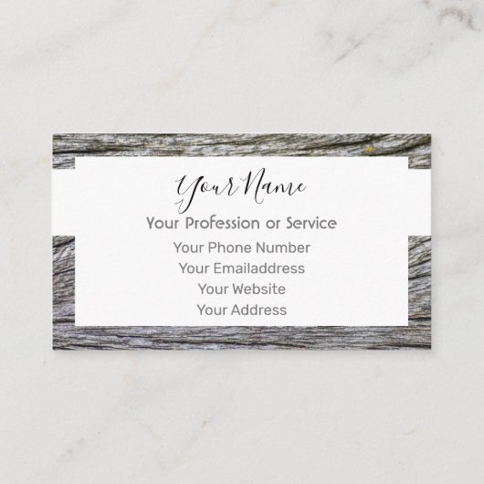 Houten lijst voor inwendig ontwerp en meubelen! visitekaartje (Achterkant)