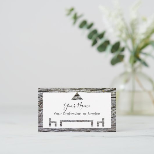 Houten lijst voor inwendig ontwerp en meubelen! visitekaartje (Staand voorkant)