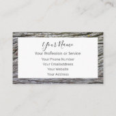 Houten lijst voor inwendig ontwerp en meubelen! visitekaartje (Achterkant)