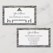 Houten lijst voor inwendig ontwerp en meubelen! visitekaartje (Voorkant / Achterkant)