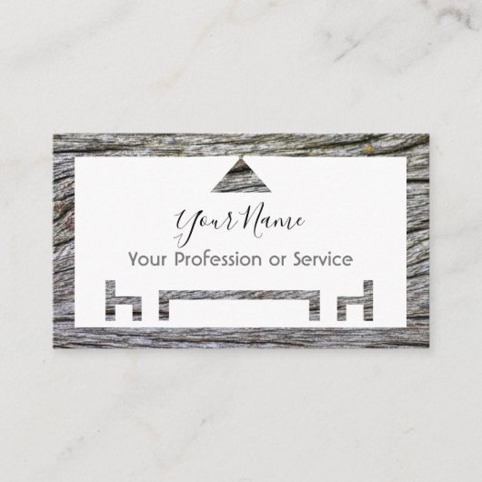 Houten lijst voor inwendig ontwerp en meubelen! visitekaartje (Voorkant)