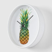 Houten Lijsten klok-ananas print (Hoek)