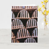 Houten lobster-traps verticaal kaart (Gele Bloem)