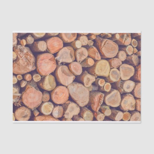 Houten logboeken  tissuepapier (Voorkant)