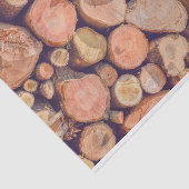 Houten logboeken  tissuepapier (Detail)