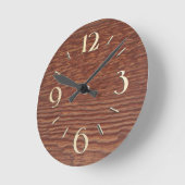 Houten look wandklok (Hoek)