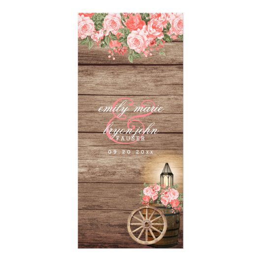 Houten loop en lantaarn - Koraal Reclamekaart (Achterkant)