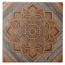 Houten Mandala Patroon