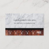 Houten Marmeren Schaar Logo (Loyaliteit) Klantenkaartje (Achterkant)