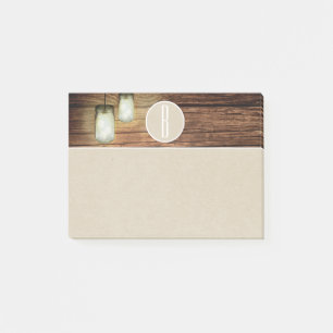 Houten Mason Jarrlantaarntjes & Kraft Roestige Mon Post-it® Notes