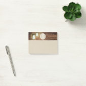 Houten Mason Potlichtjes & Kraft Roestige Initiaal Post-it® Notes (Kantoor)