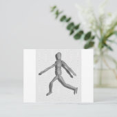 Houten Menselijke Pop Briefkaart (Staand voorkant)
