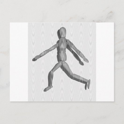 Houten Menselijke Pop Briefkaart (Voorkant)