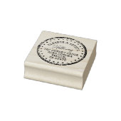 Houten Moderne Krans Getrouwd Stel Retouradres Rubberstempel (Stempel)