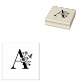 houten monogram A Rubberstempel (Gestempeld)