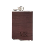 Houten Monogram Initiaal Aangepast Heupfles (Links)