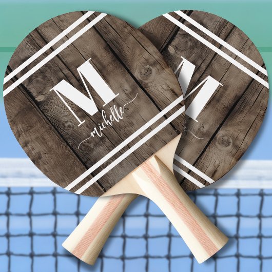 Houten Monogram Tafeltennisbatje