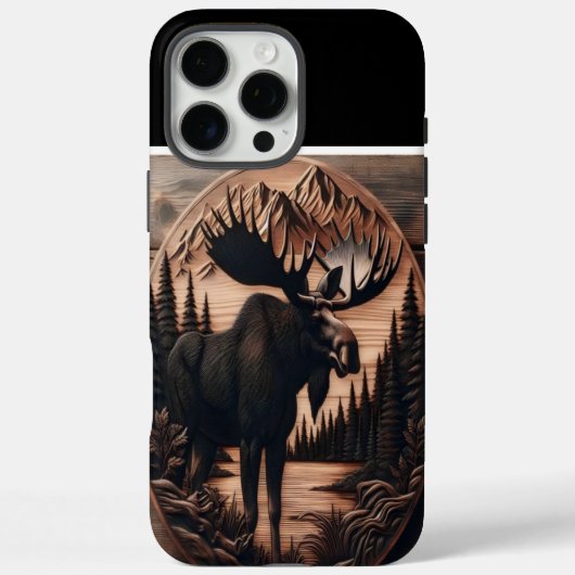 Houten Moose Carving Case-Mate iPhone Case (Achterkant)