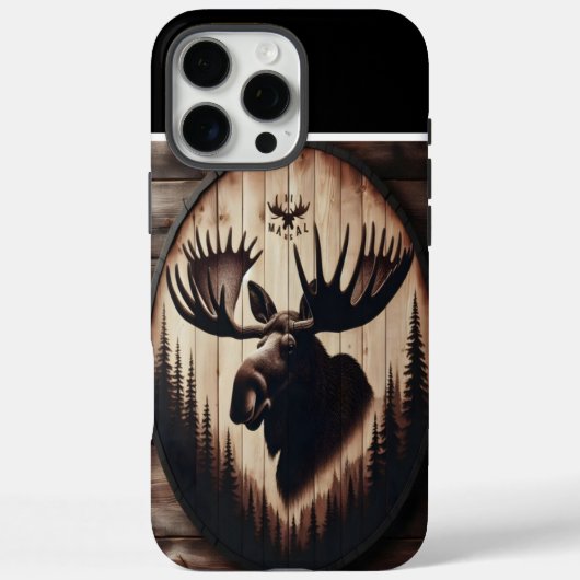 Houten Moose Head Artwork Case-Mate iPhone Case (Achterkant)