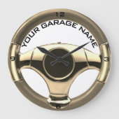  houten motorstuur grote klok (Voorkant)