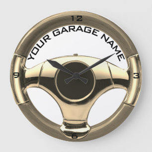 houten motorstuur grote klok