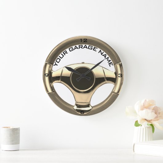  houten motorstuur grote klok (Huis)