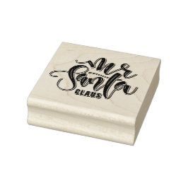 Houten Mr. Santa Claus stempel